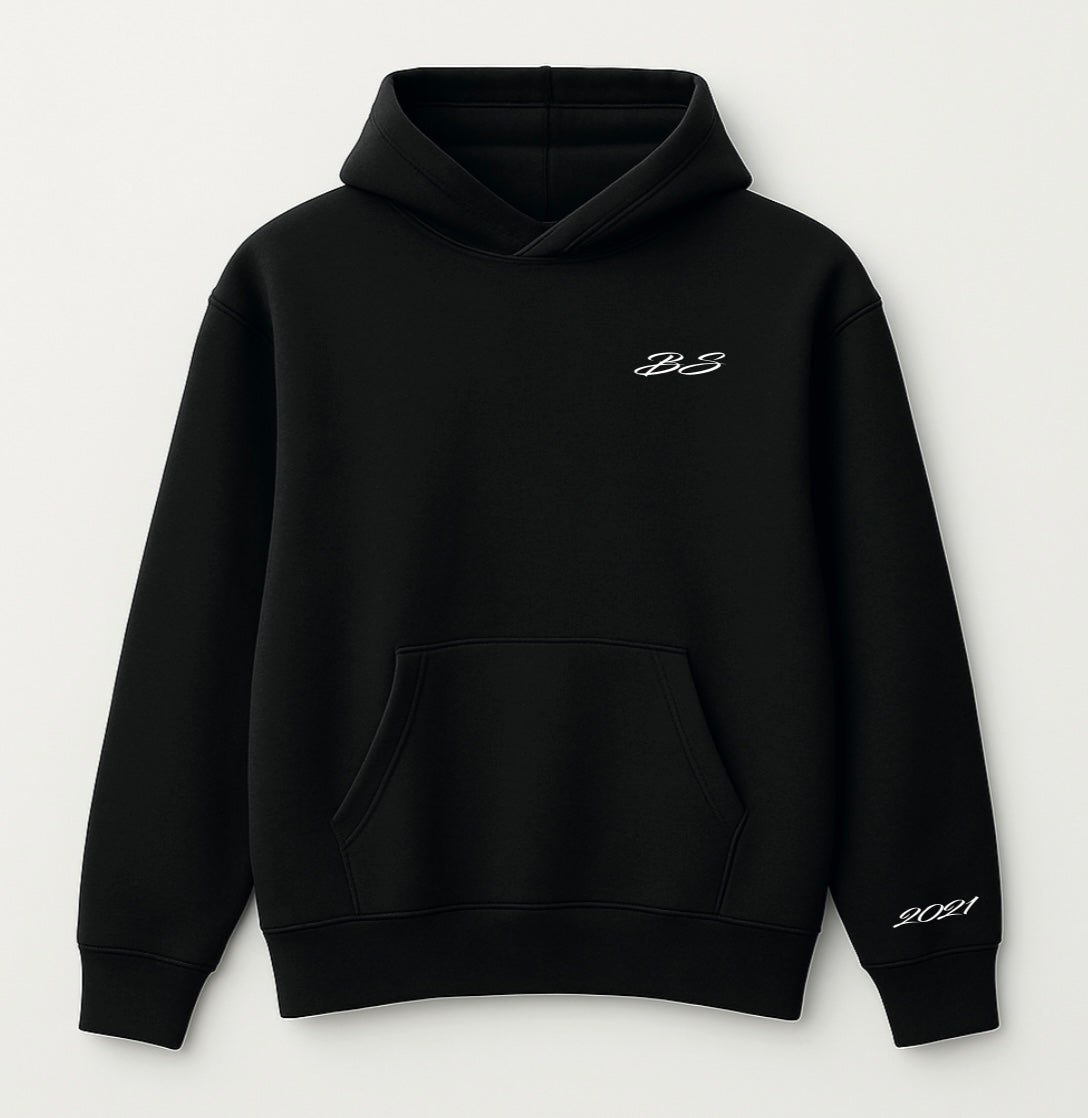 schwarzer Oversize Hoodie