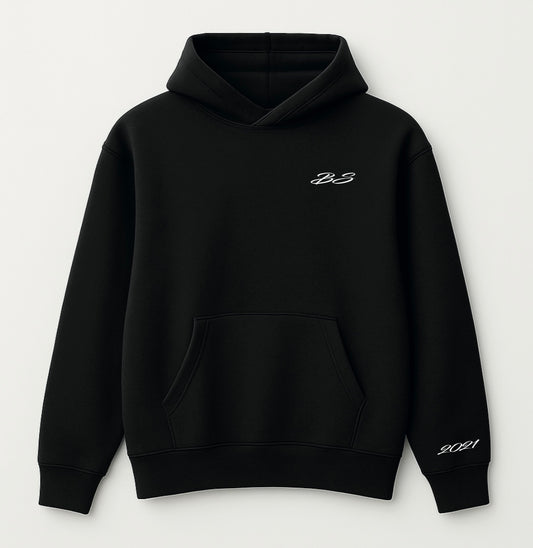 schwarzer Oversize Hoodie